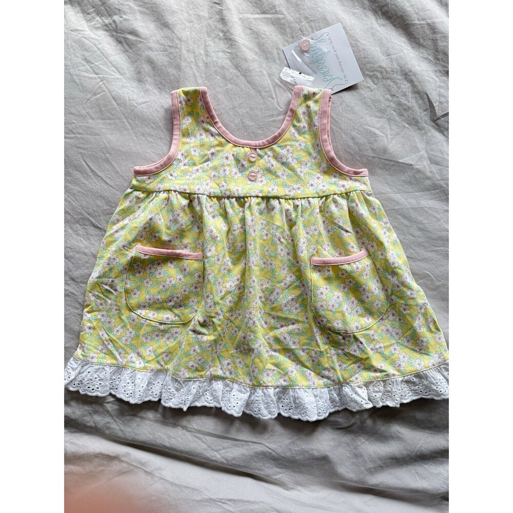 NWT Serendipity by Shrimp and Grits Kids Tunic Top XS 2T-3T Pink Yellow Tank NEW